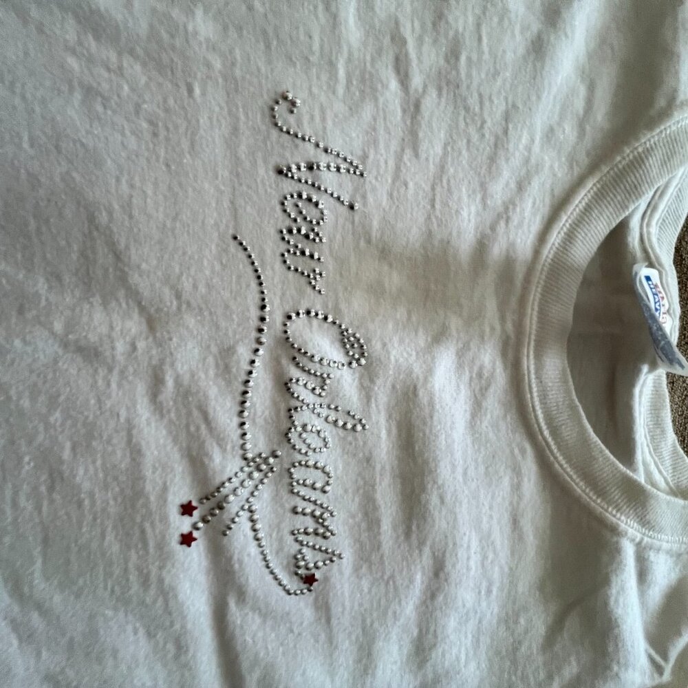White Short Sleeve Women's Top, Size‎ S – Classic Crewneck Casual Tee